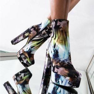 The AZALEA WANG Pray For Me Chunky Heel Bootie